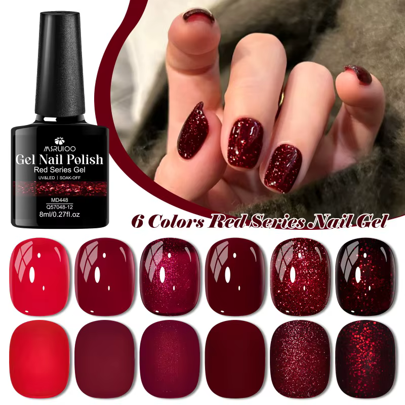 Vernis à ongles Gel série rouge de noël