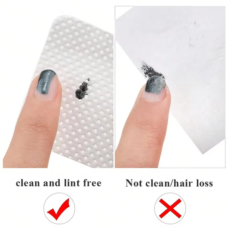 Tampons de coton non pelucheux lingettes dissolvant de vernis à ongles outil de nettoyage