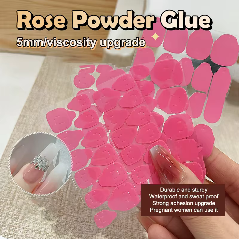 24/30 autocollants réutilisables double face pour ongles