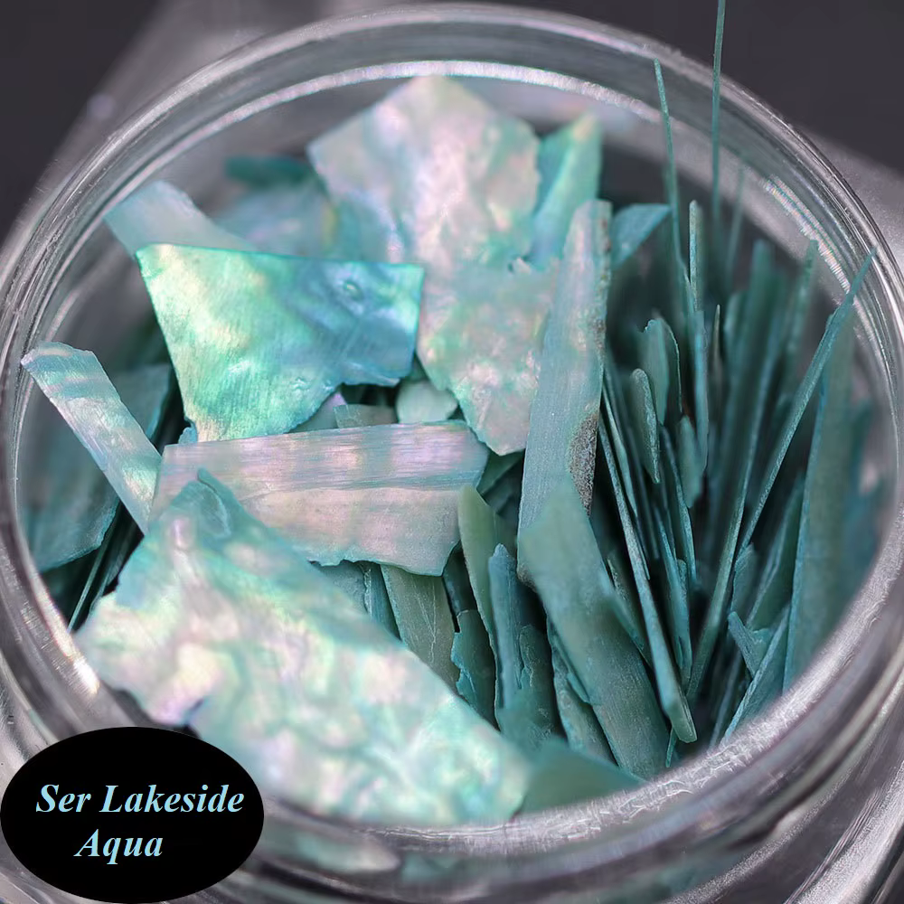 Flocons de nacre ultra-fins pour nail art – Éclats de coquillages naturels irréguliers