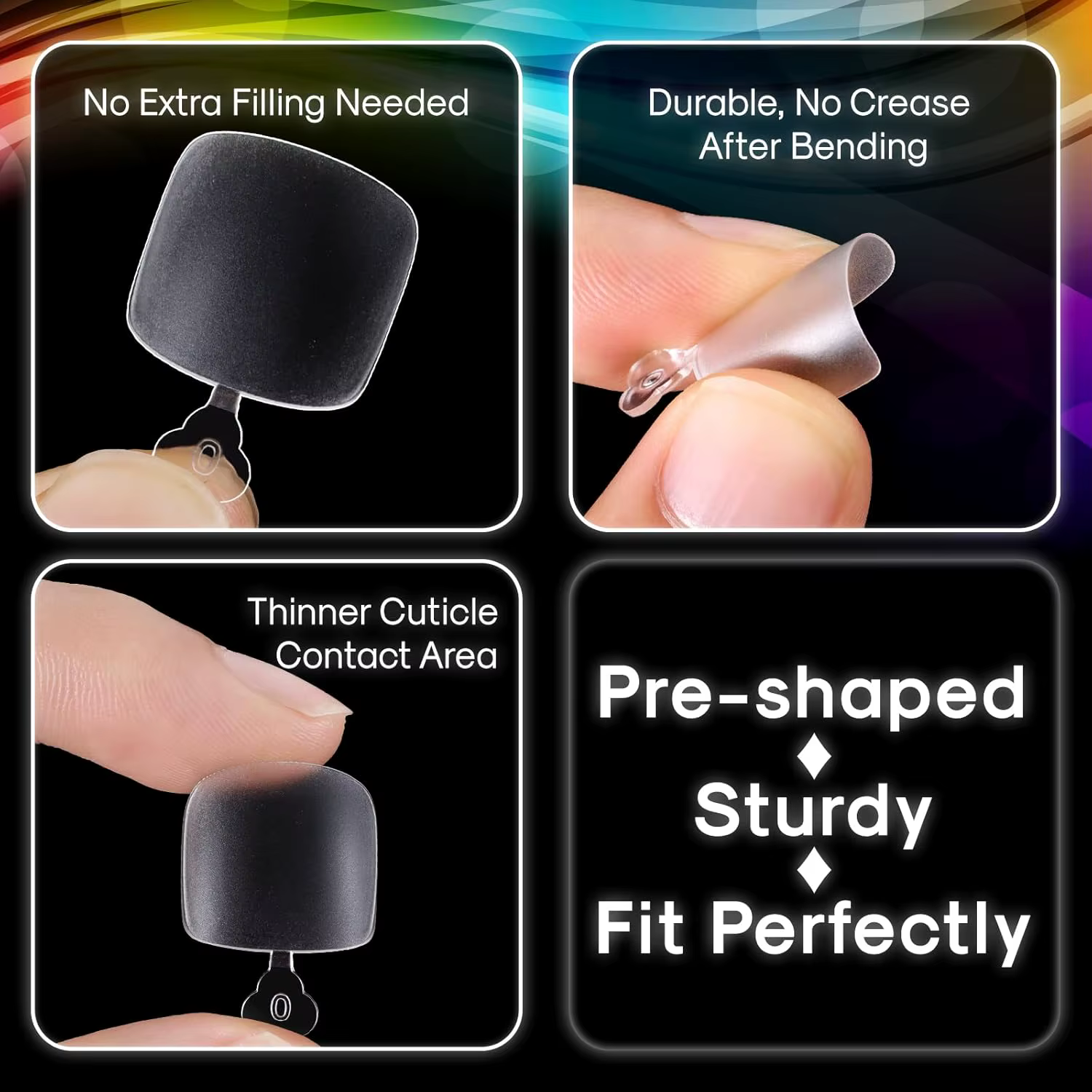30/150/300/600/1500 pièces faux ongles conseils ensemble Nail Art orteil décoration couverture complète