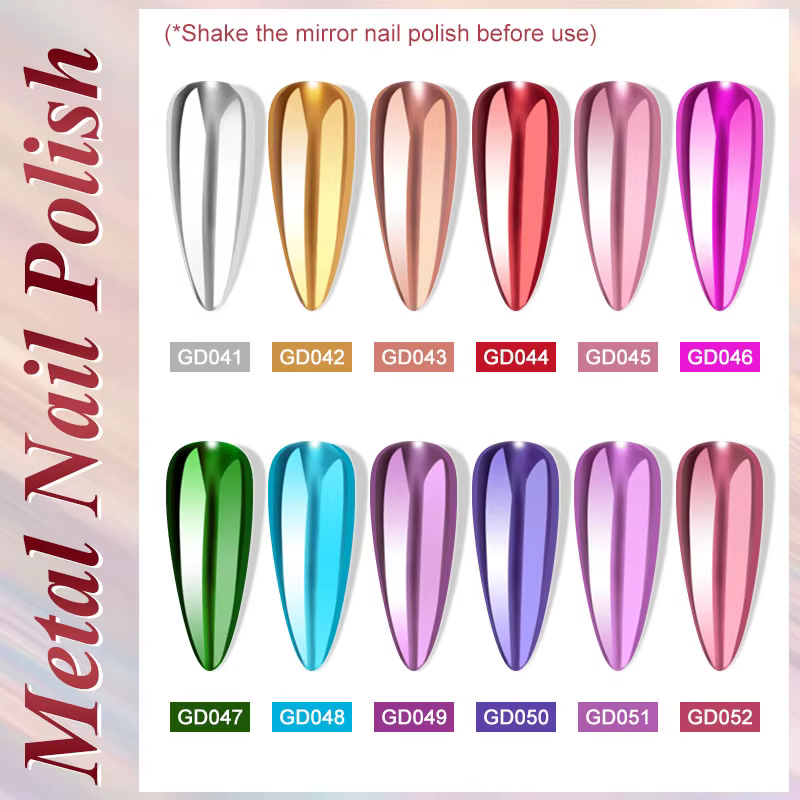 Vernis à ongles métallique effet miroir 7