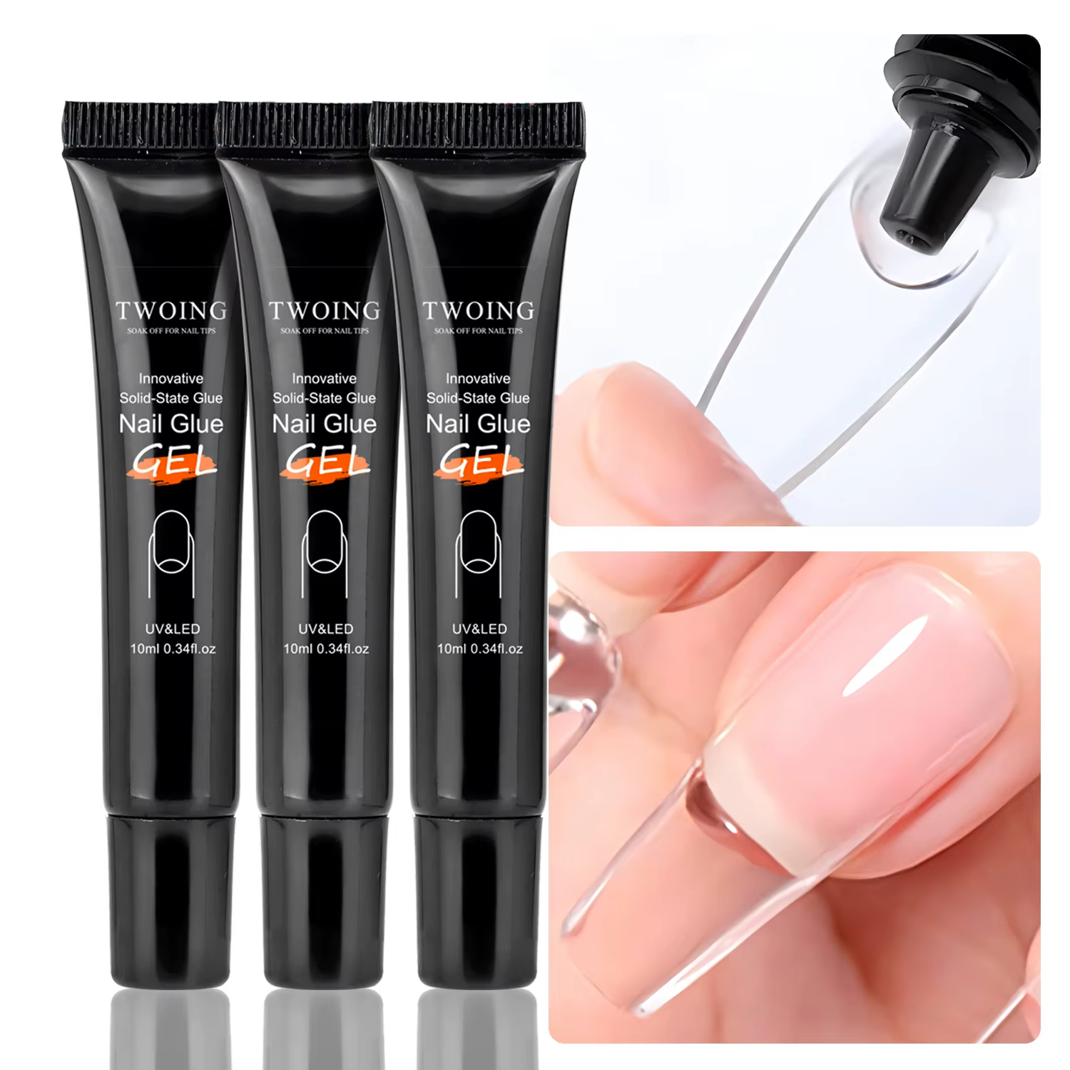 Colle à ongles solide, Gel pour pression sur les ongles