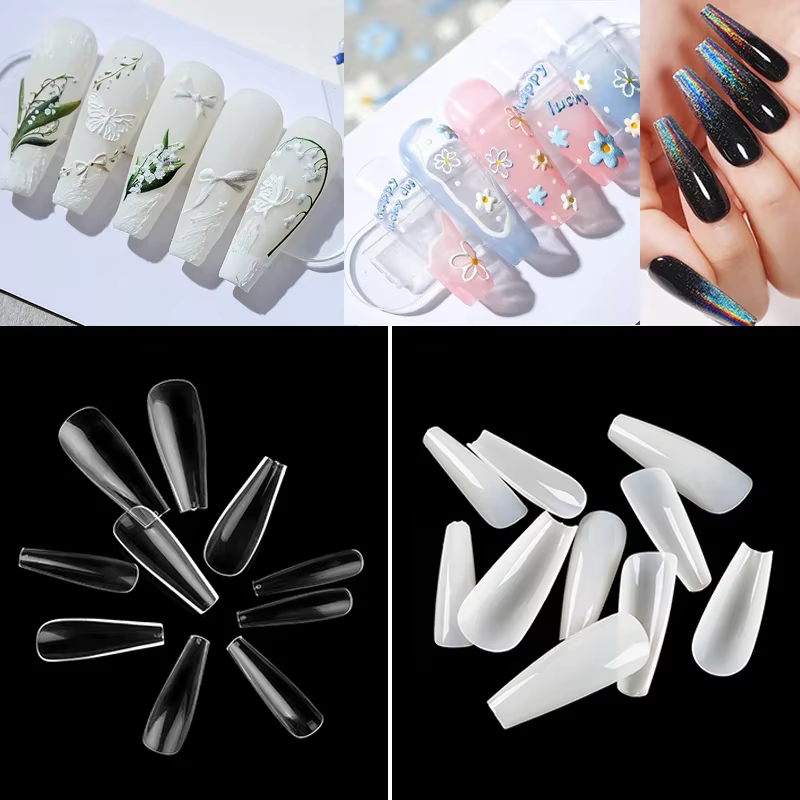 Faux ongles cercueil super longs