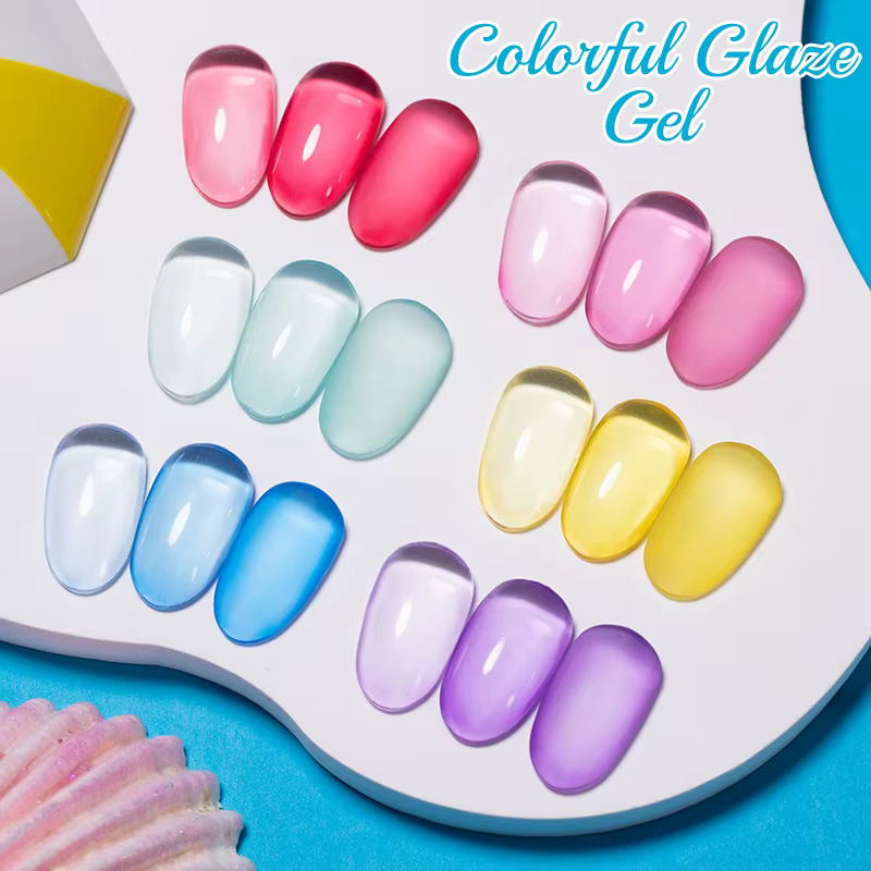 PUENTE gelée verre Gel vernis à ongles 7.5ML translucide coloré glaçure Gel