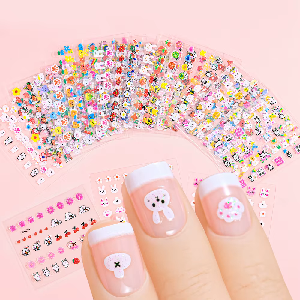 Autocollants de dessin animé mignon pour femmes et filles
