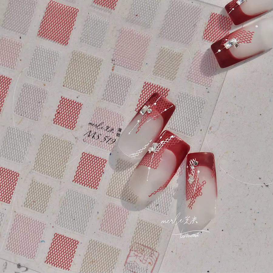 Autocollants pour ongles rétro à pois