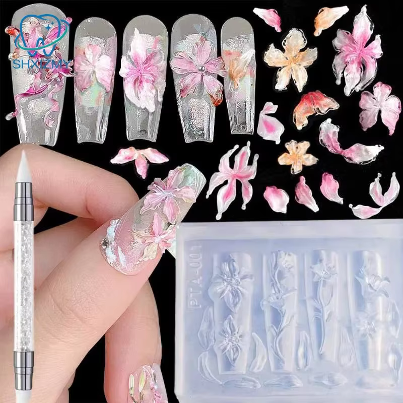 Moule à fleurs d'hibiscus 3D pour Nail Art