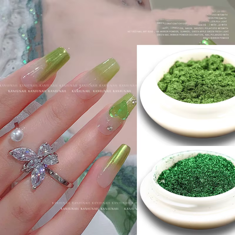 1 pot métallique miroir Chrome poudre à ongles holographique Laser argenté doré