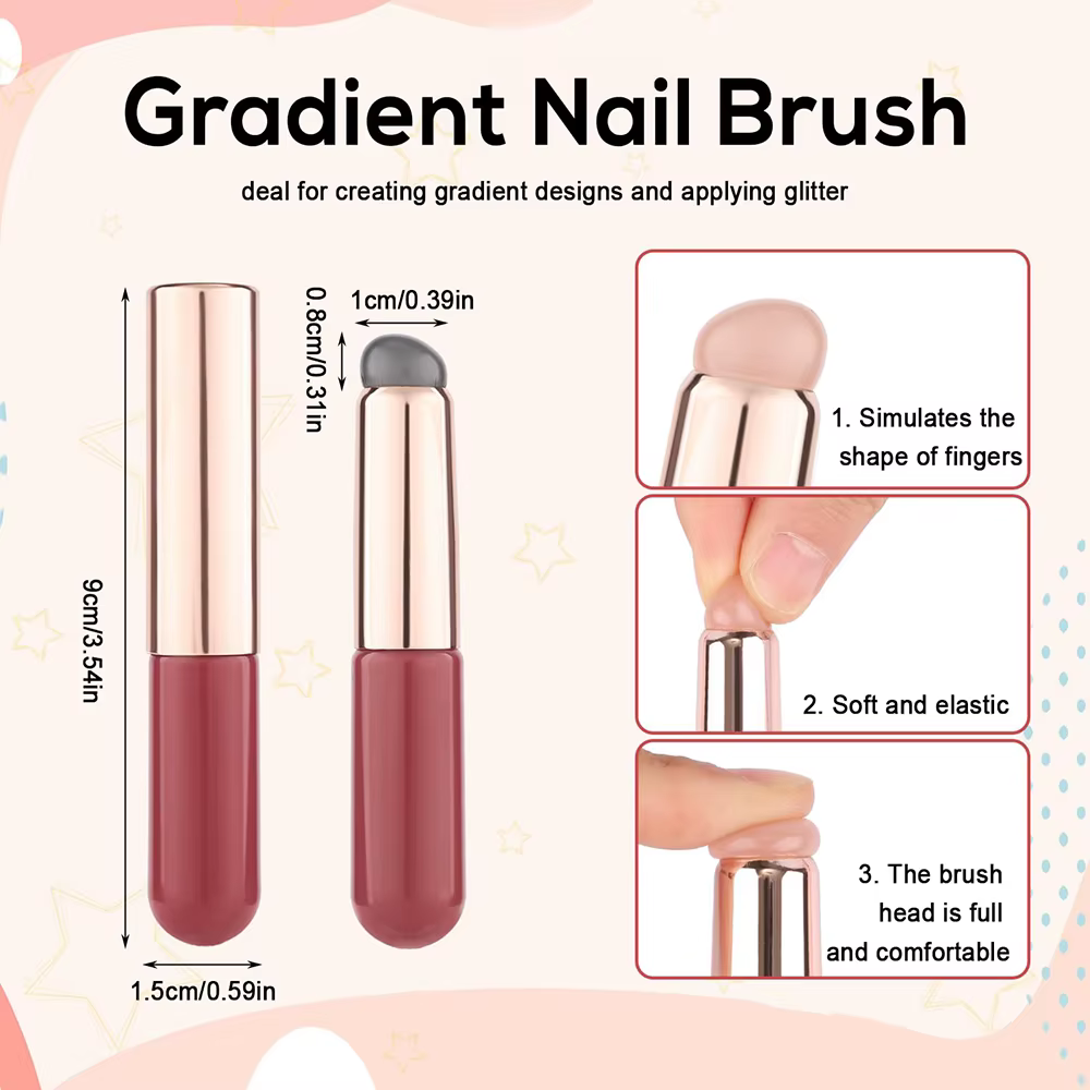 Brosse en Silicone pour Nail Art ombré