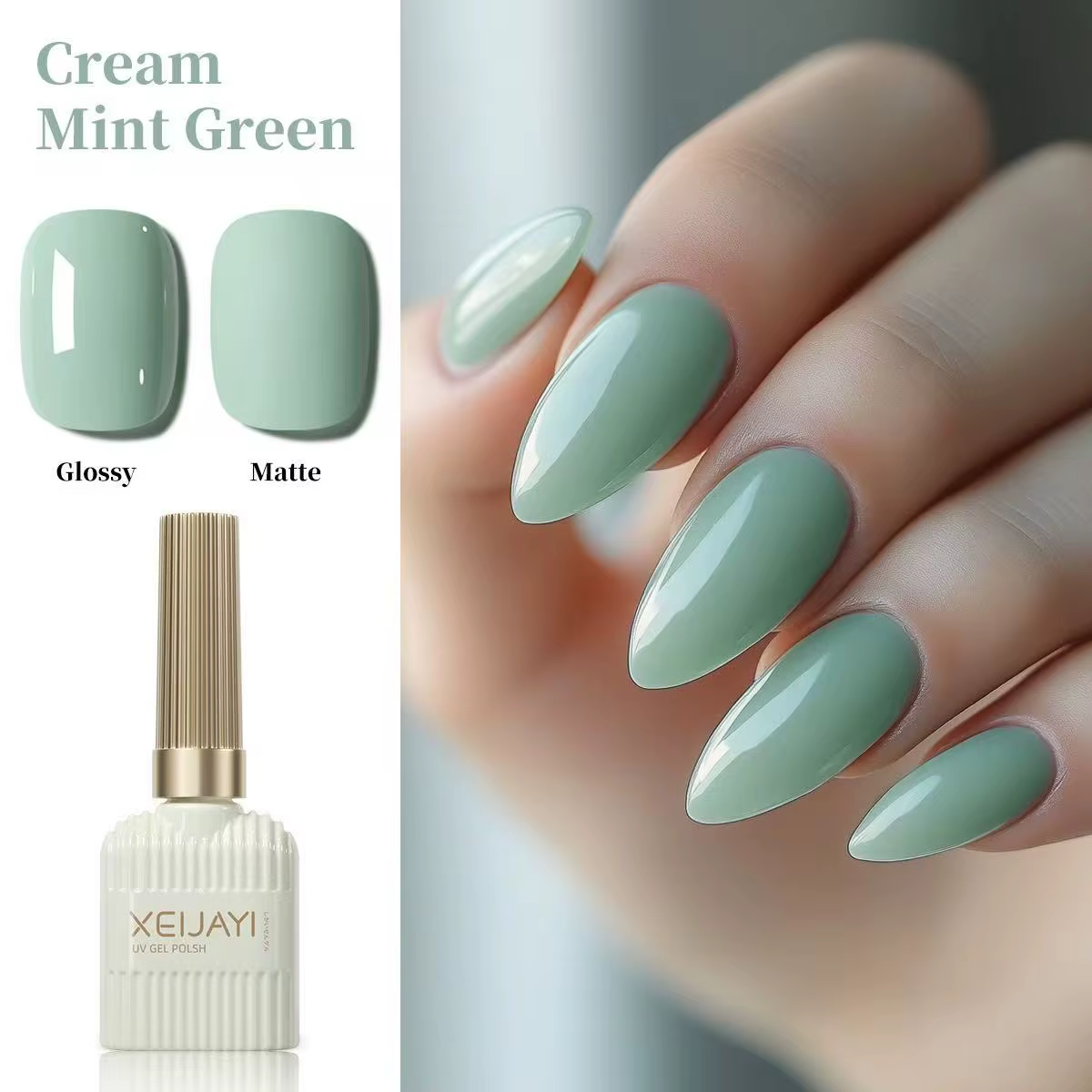 Ensemble de vernis à ongles Gel 15ml printemps et été lait blanc menthe vert