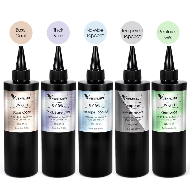Venalisa 225g/30ml paquet de recharge grand Volume longue tenue couche de finition trempée tremper UV LED