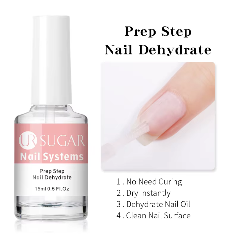 UR SUGAR 15ml 2 pièces/ensemble presse-ongles déshydrateur de préparation d'ongles ensemble pas besoin de lampe UV LED manucure pour Nail Art Gel vernis à ongles conception