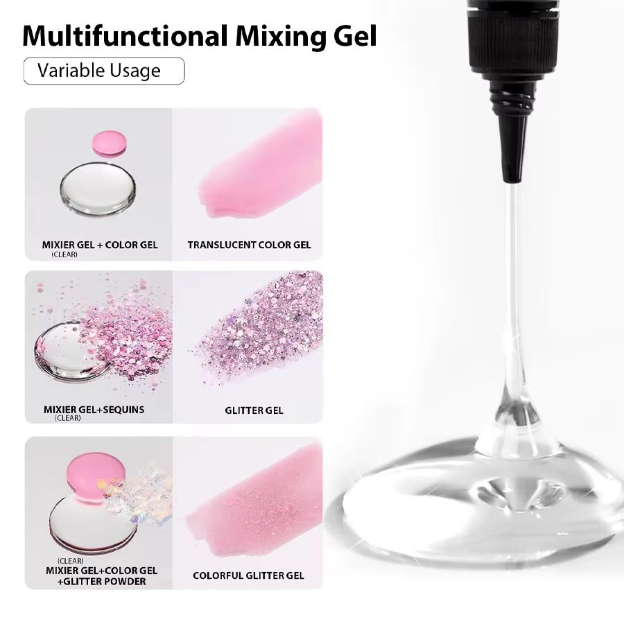 QAZIXU 20ml Gel de mélange pour vernis à ongles UV LED