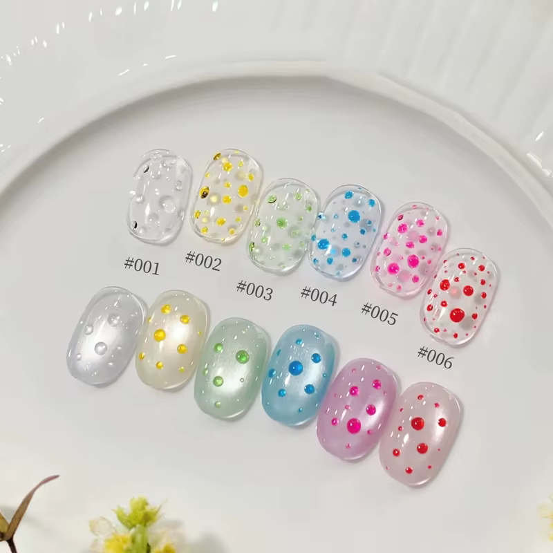 Nouveau Gel de Vernis à Ongles Effet Goutte d'Eau Printemps & Été