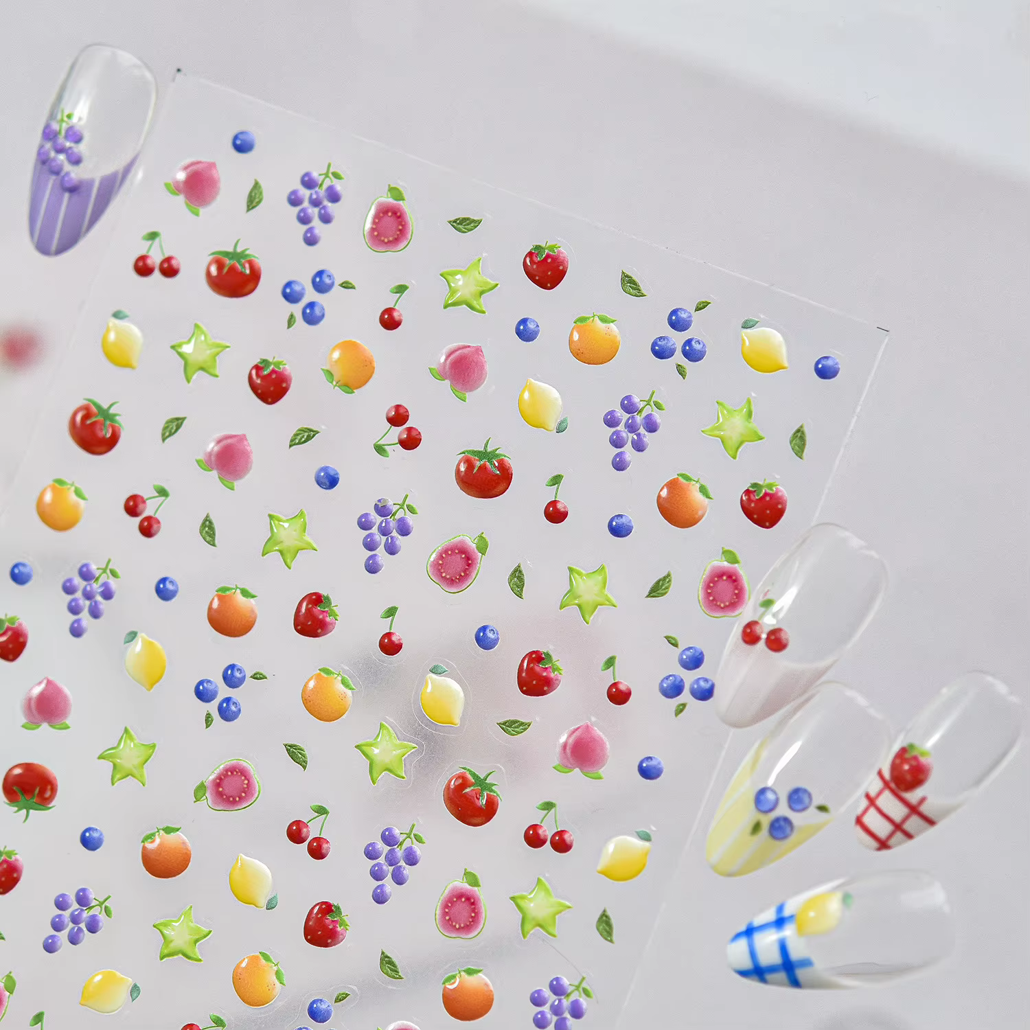Autocollants pour ongles aux couleurs de la dopamine