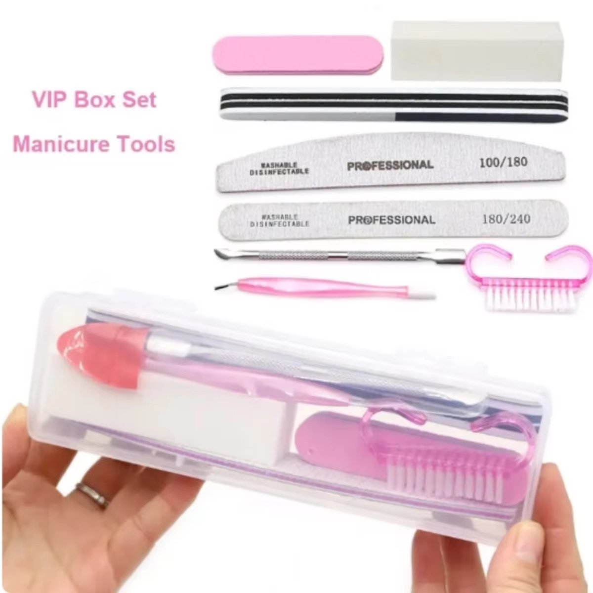 Kit de limes à ongles professionnelles pour manucure et pédicure