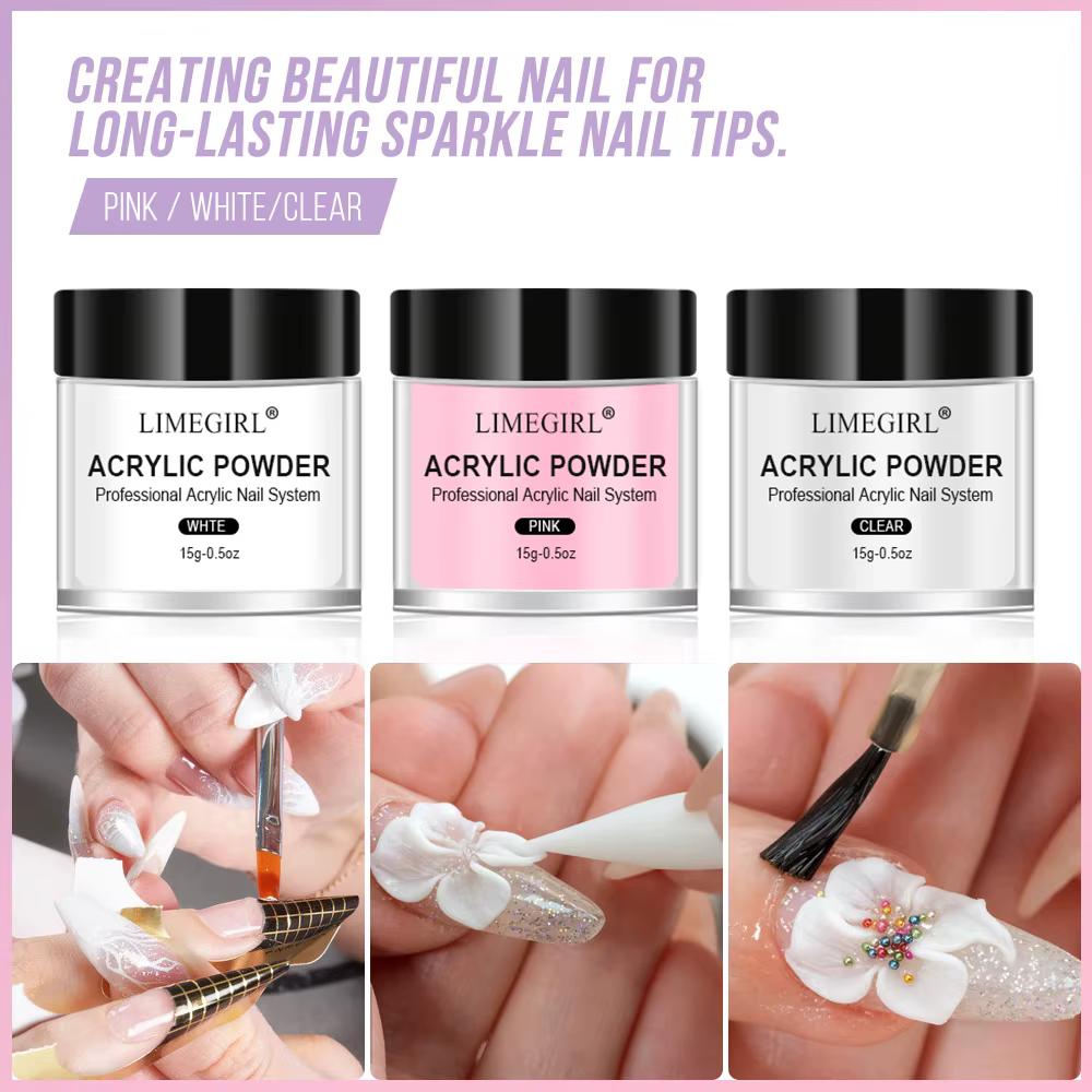 Poudre acrylique pour ongles et monomère liquide
