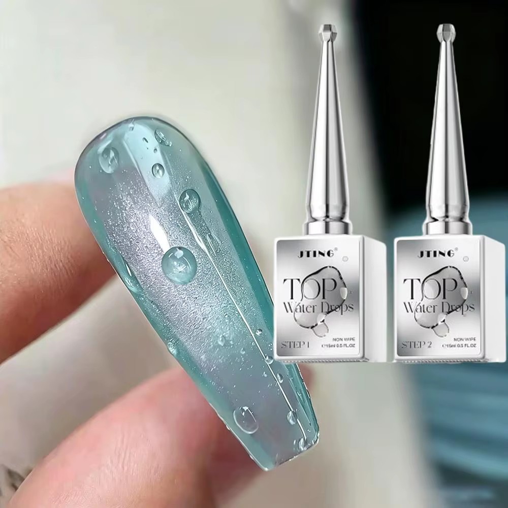 1/2 pièce Nouveau Vernis à Ongles Gel Transparent Effet Goutte d'Eau Été
