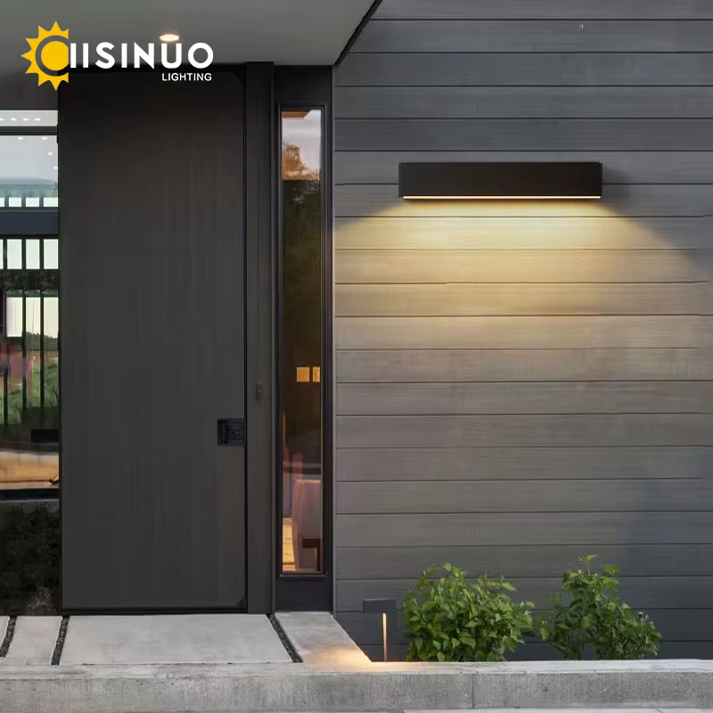 Applique Murale LED en Aluminium Imperméable Conforme à la Norme IP65, Luminaire Décoratif d'Extérieur, Idéal pour un Porche, une Maison ou un Garage