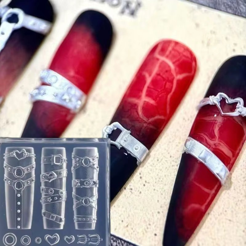 Moule en silicone pour nail art motif bonbons aux fruits
