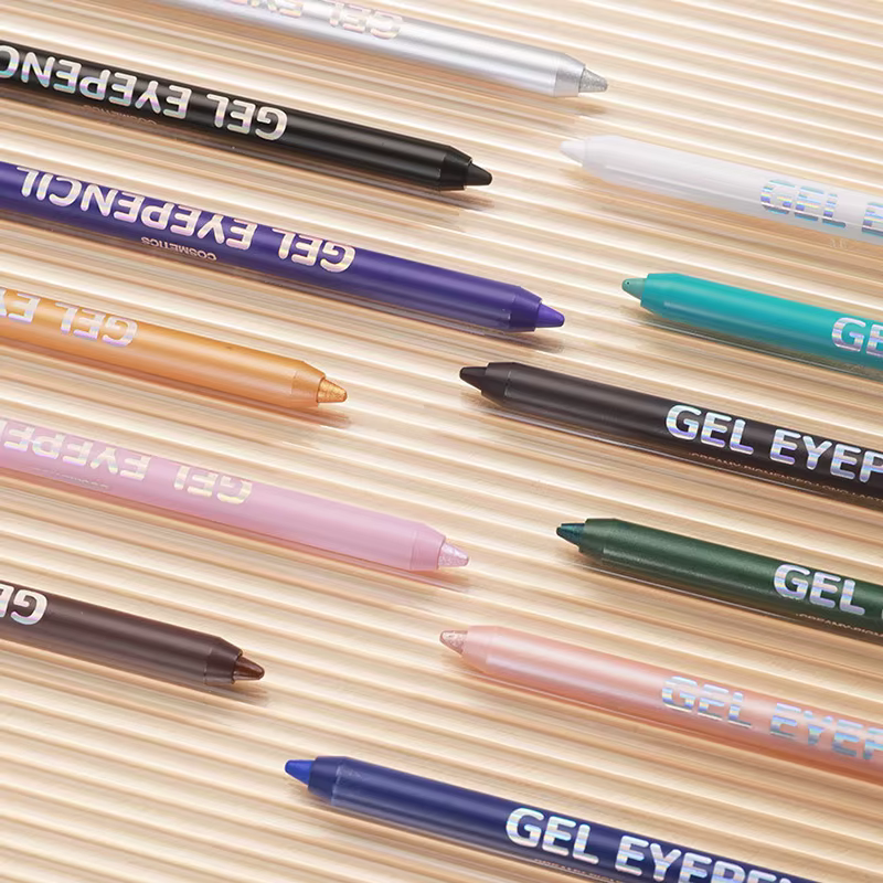 Crayon Eyeliner Gel mat 12 couleurs, doux, facile à porter, coloré, blanc, jaune, bleu, rose, perle, brillant, stylo, crème, outil de maquillage