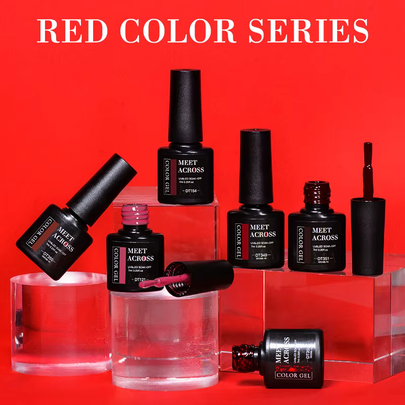 MEET ACROSS – vernis à ongles Gel rouge vin