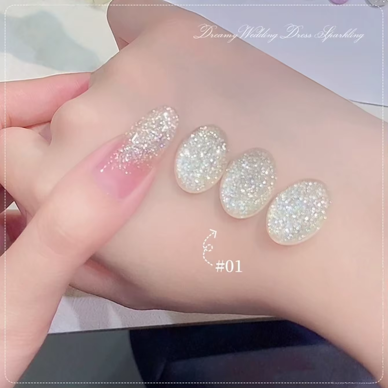 SHAKA 1-6 pièces Vernis à ongles gel pailleté fin