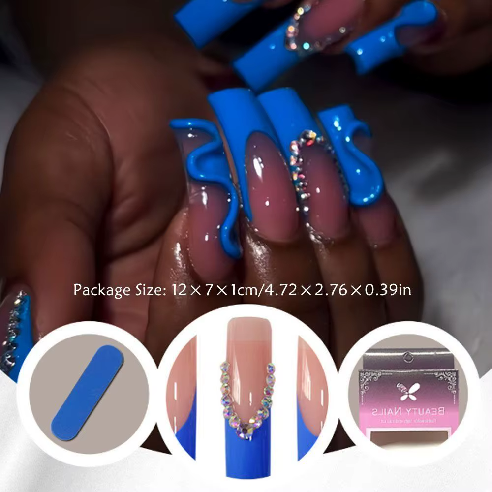 Faux ongles incurvés Extra longs