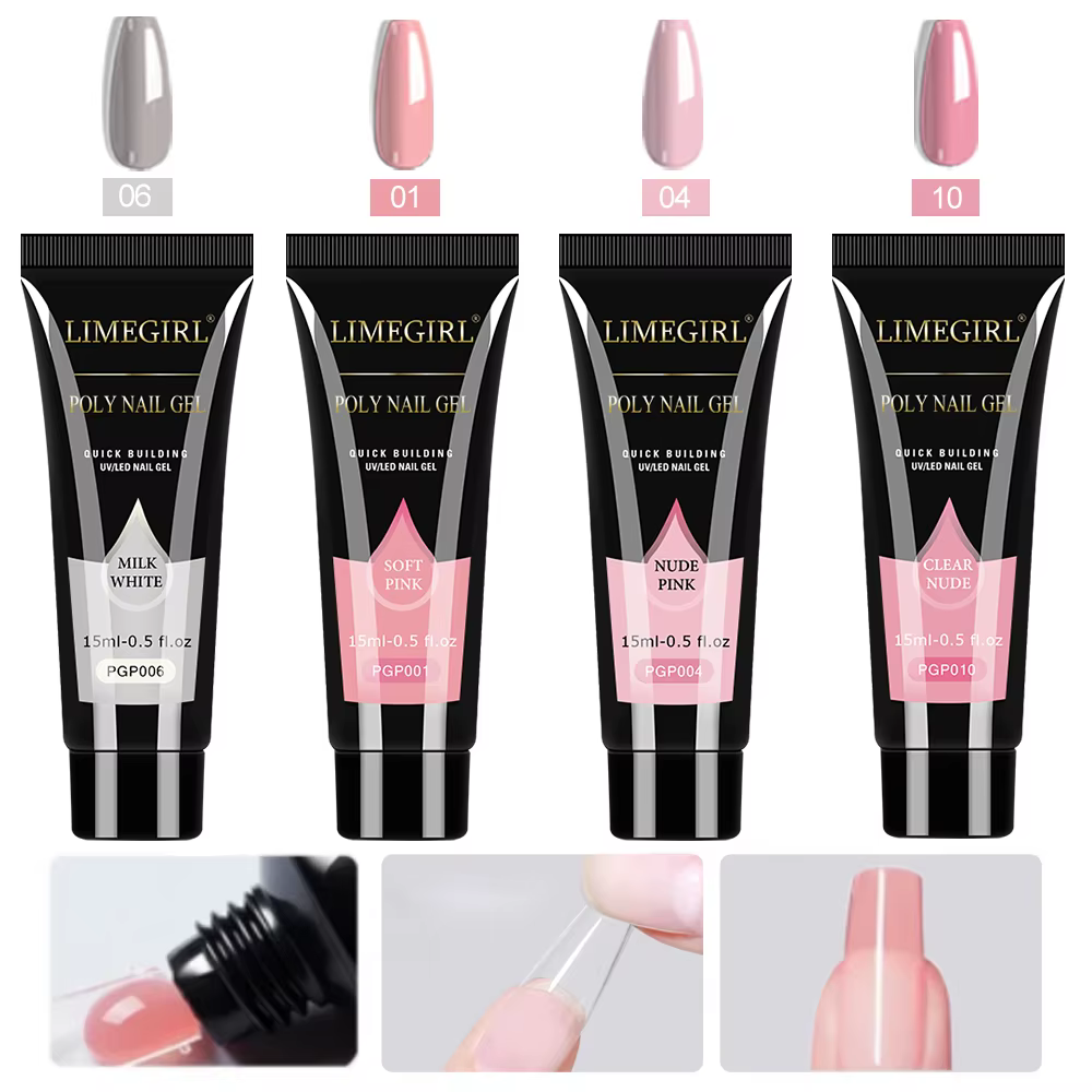 LIMEGIRL Kit de vernis à ongles Gel UV Soak Gel Base Coat Outil de polissage avec lumière LED et perceuse