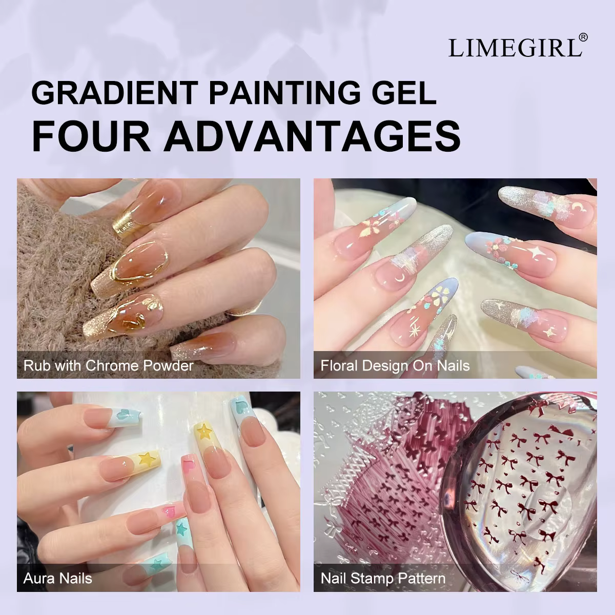 LIMEGIRL 9 couleurs dégradé peinture Gel Nail Art Design bricolage solide Gel vernis à ongles rapidement sculpté pétale