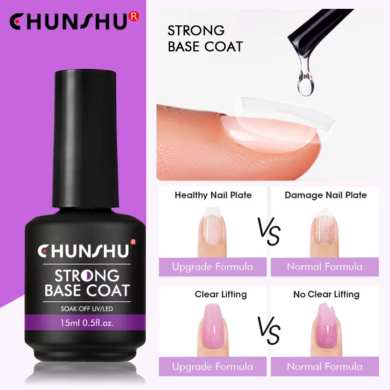 CHUNSHU 15ML couche de Base forte pour manucure hybride Nail Art Gel