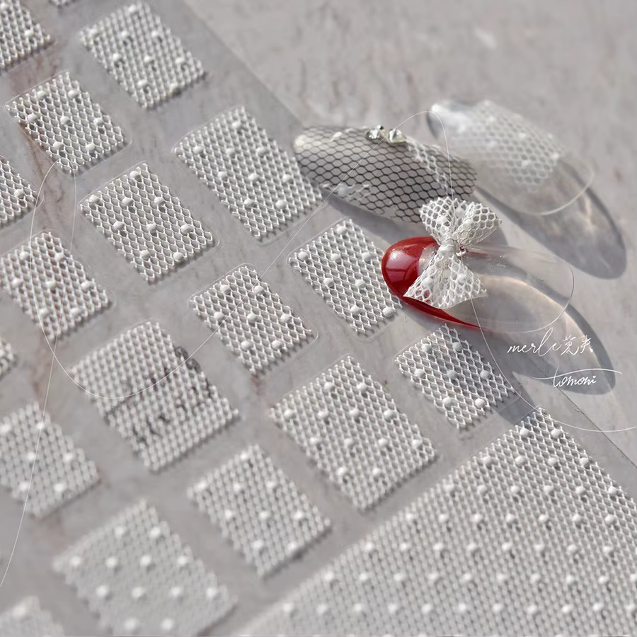 Autocollants pour ongles rétro à pois