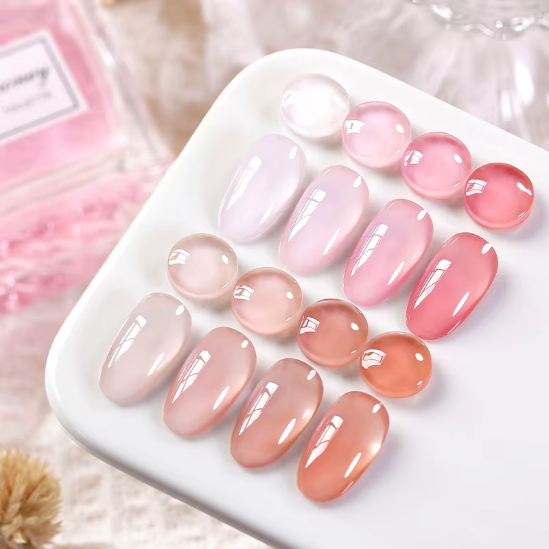 UR SUGAR 15ml gelée de cristal nu rose violet Gel vernis à ongles Transparent Semi-permanent UV Gel Nail Art tremper Gel