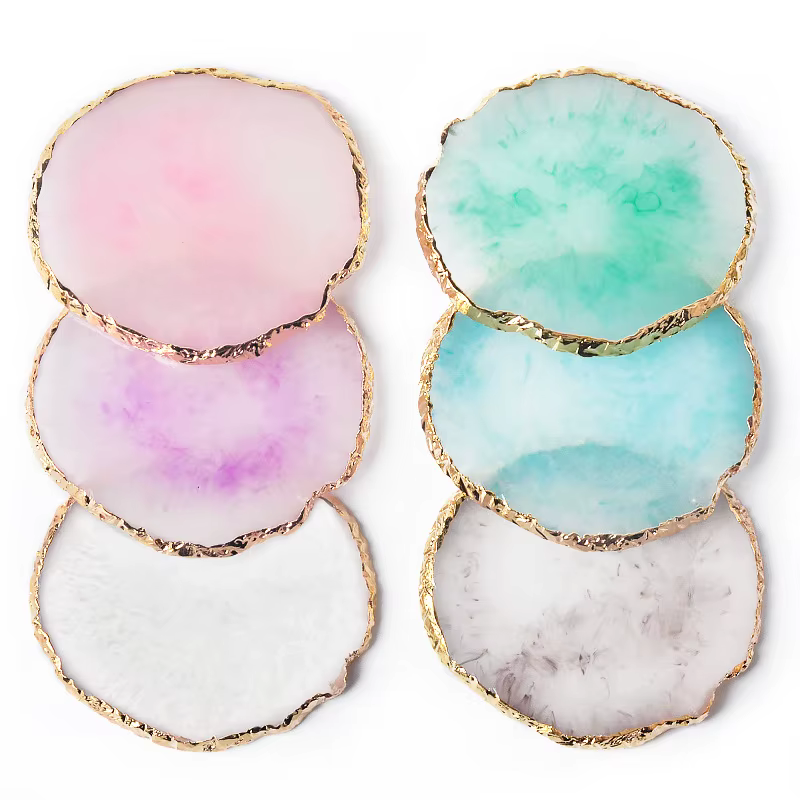 Palette à ongles ronde en résine Onyx
