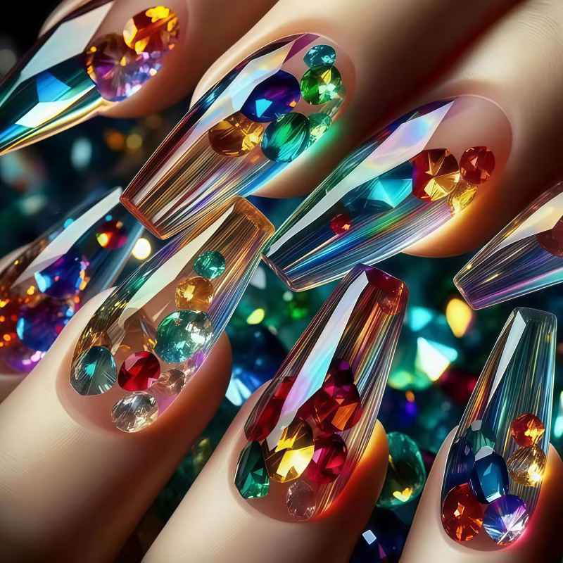 24 faux ongles de style occidental