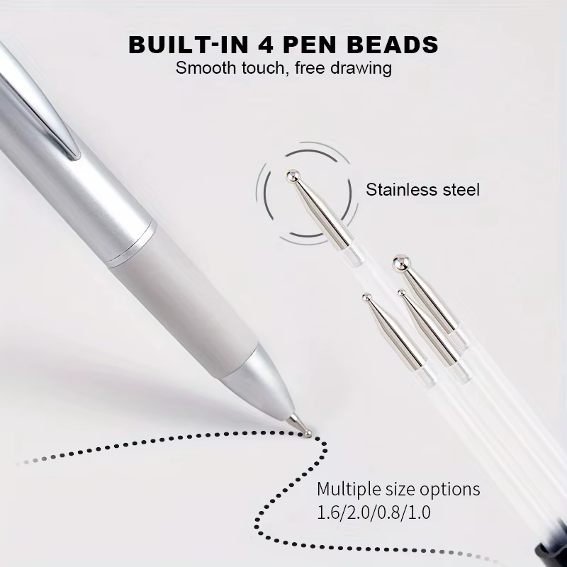 Stylo à points pour nail art, outils de nail art en forme de stylo à bille, pointe pour nail art, peinture à points, kit de manucure pour le dessin à points, salon à domicile