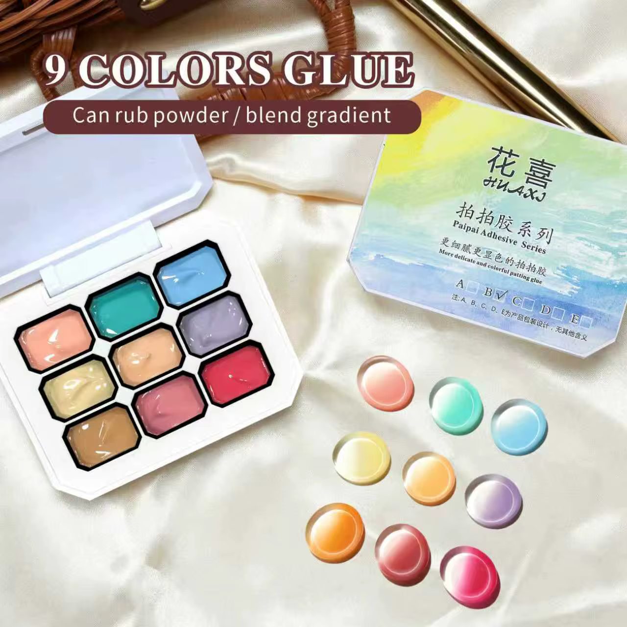 Nouveau vernis gel multifonctionnel 4-en-1 'Pat-on' pour manucures en gel ; Convient aux effets ombrés