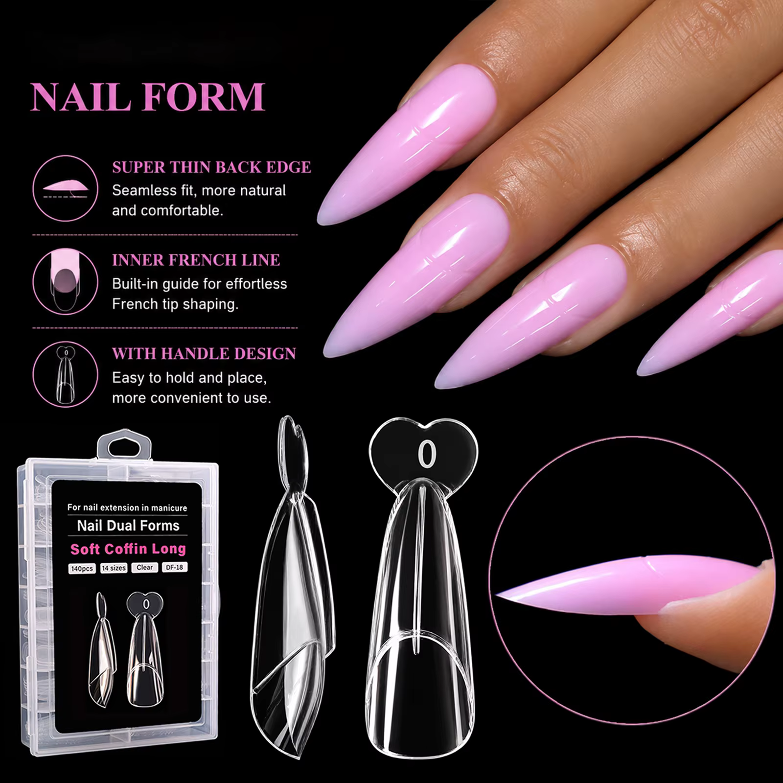 Formes à ongles françaises