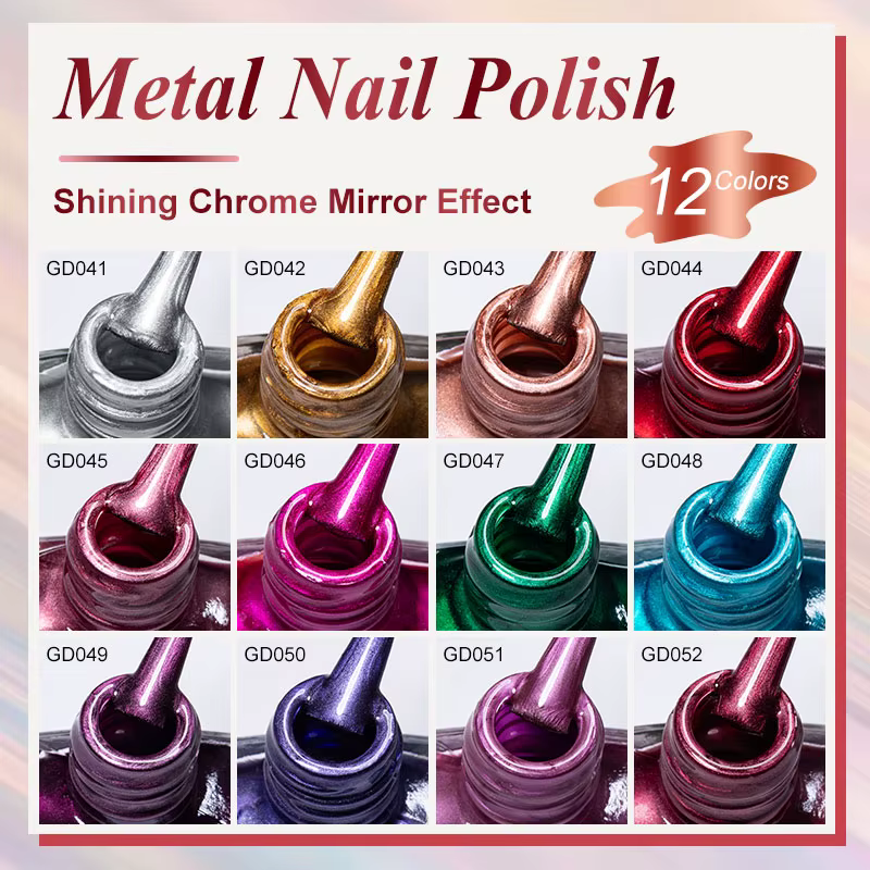 Vernis à ongles métallique effet miroir 7