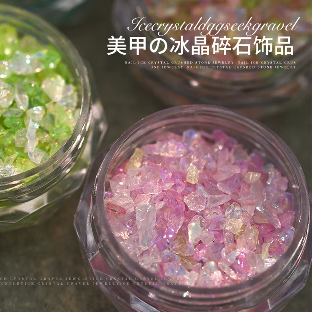 1 bouteille de breloques en cristal naturel pour Nail Art