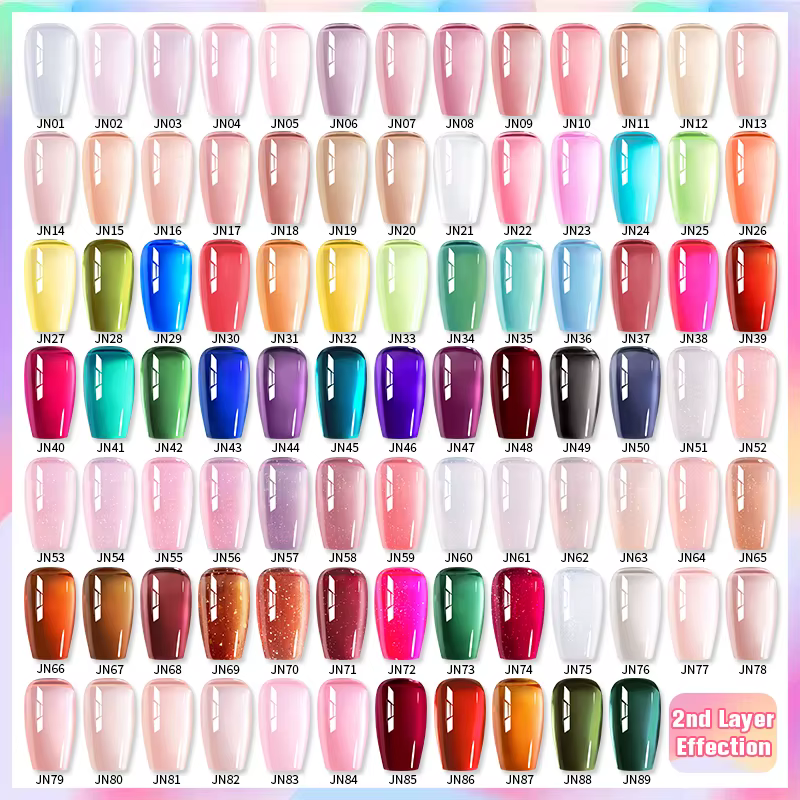 BORN PRETTY 10ml Sirop Nude Gel Jelly Nude Couleur Naturelle Semi Permanent Soak Off UV LED Vernis Fournitures pour Ongles Manucure
