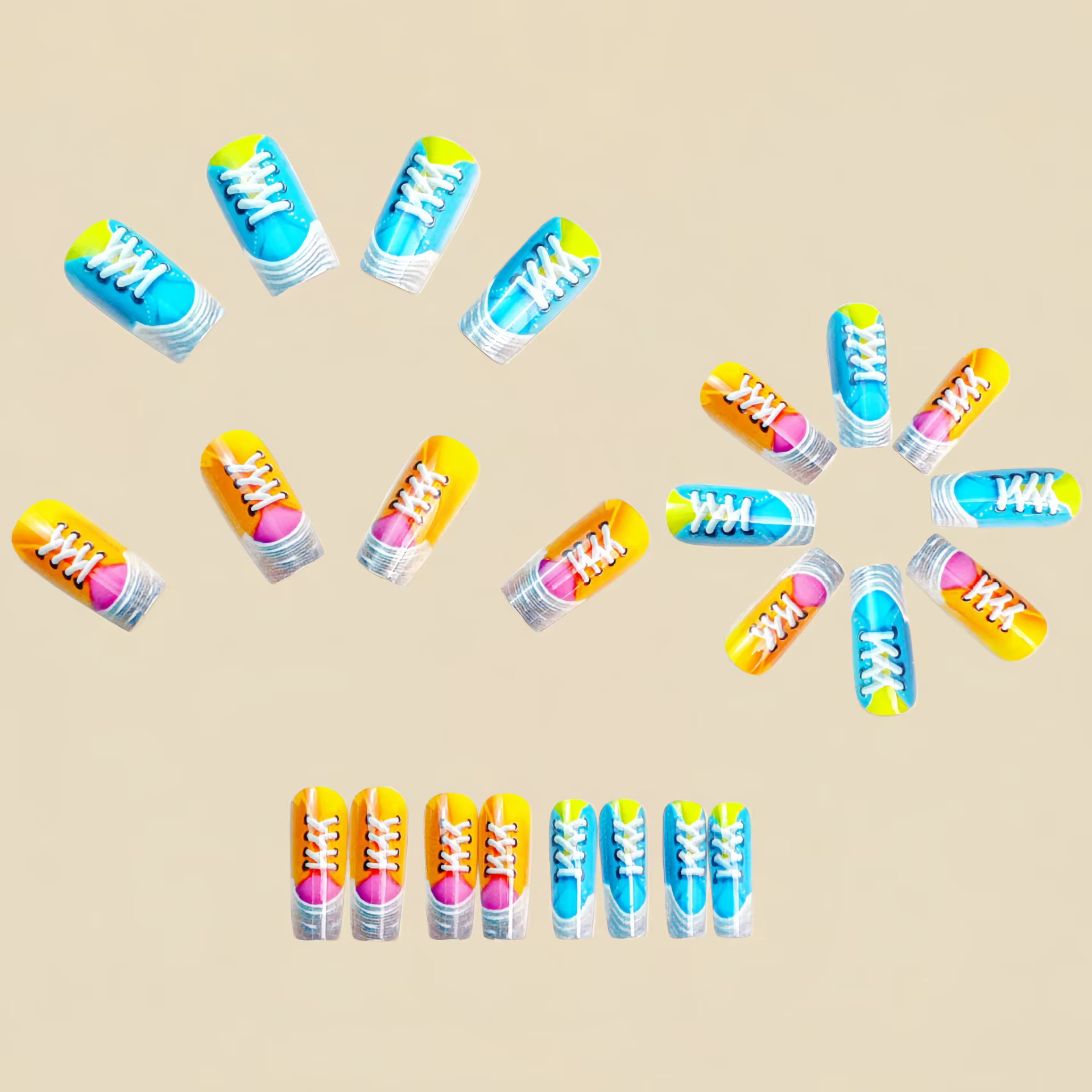 Faux ongles carrés moyens pour femmes