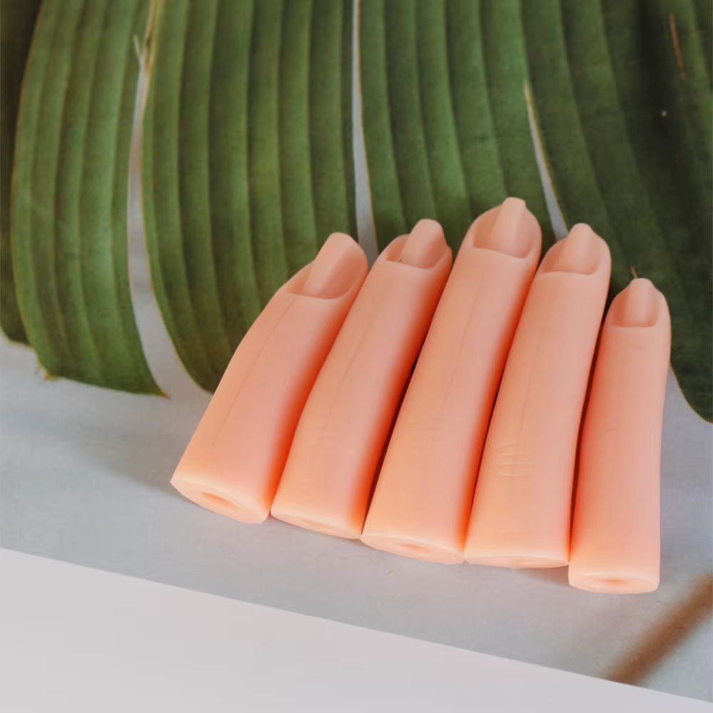5 pièces/ensemble, Faux doigts naturels en silicone