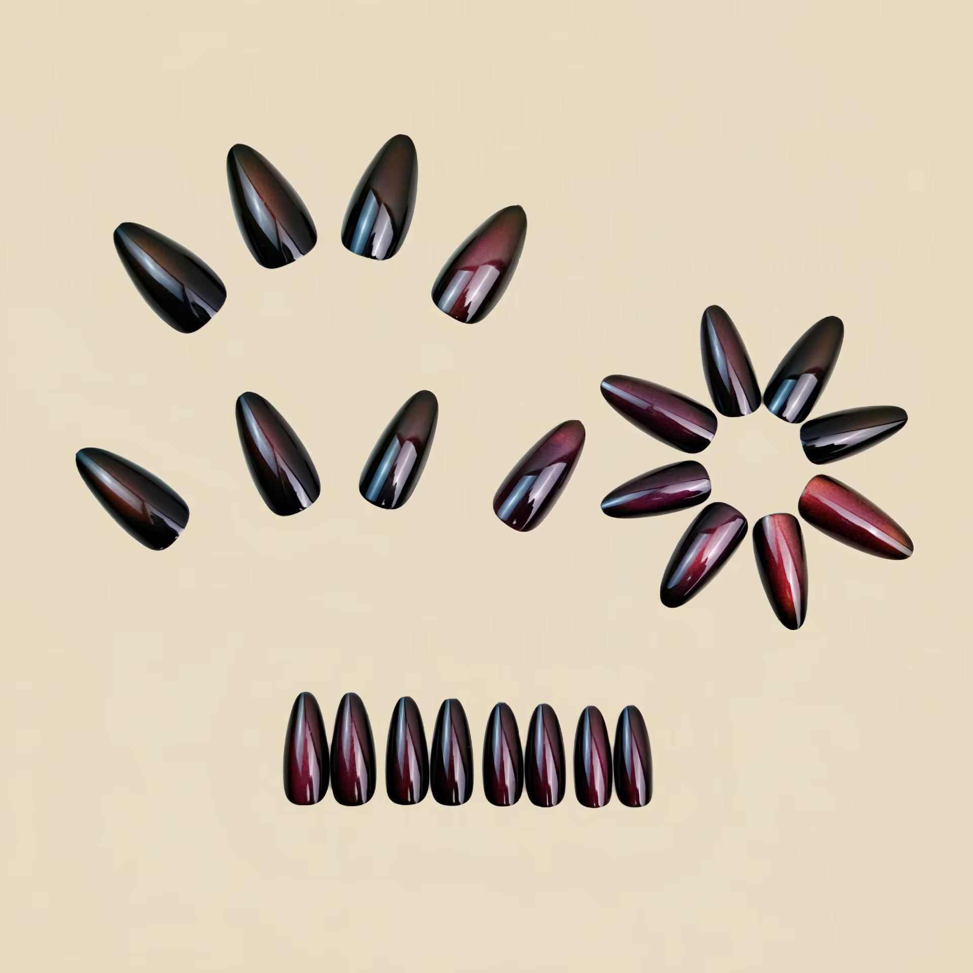 Faux ongles mi-longs pour femmes