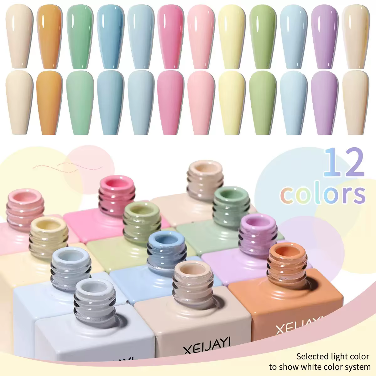 12PC vernis à ongles Gel ensemble bricolage Nail Art Design produits de manucure tremper Gel UV longue durée