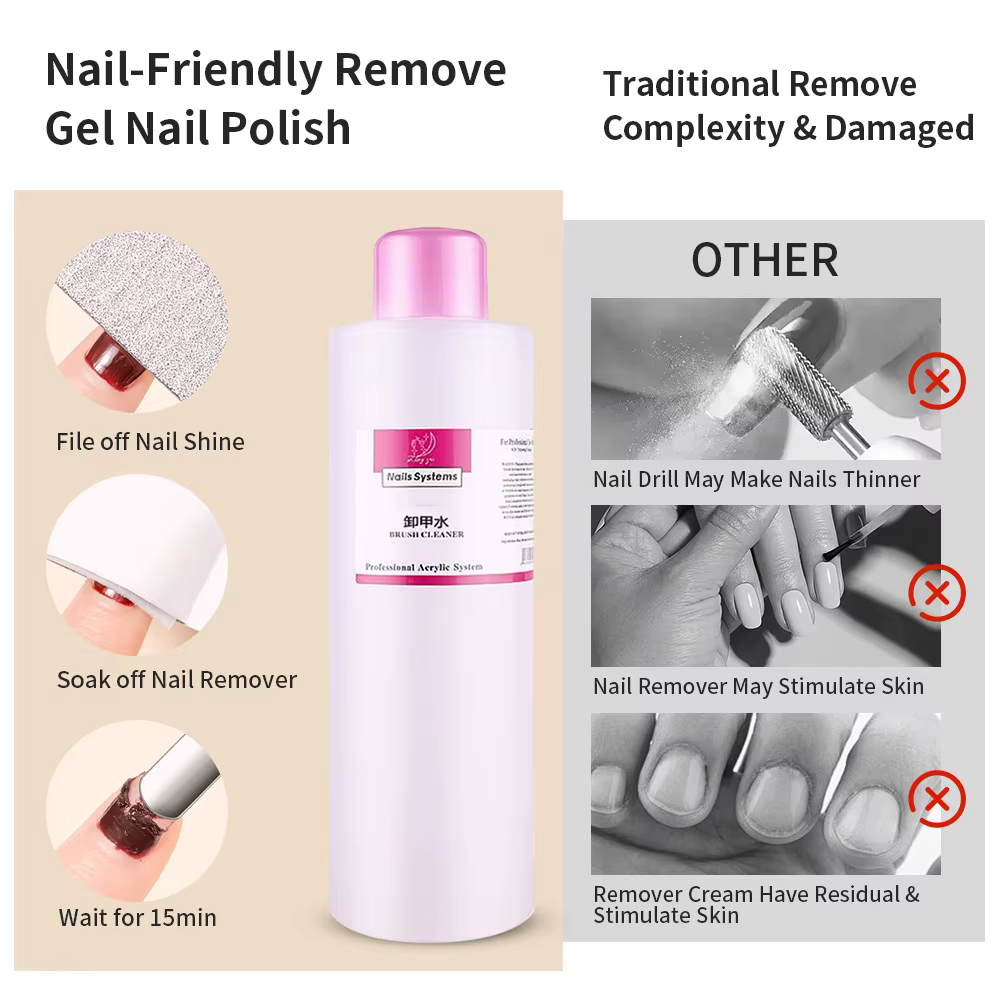 Dissolvant de vernis à ongles liquide professionnel