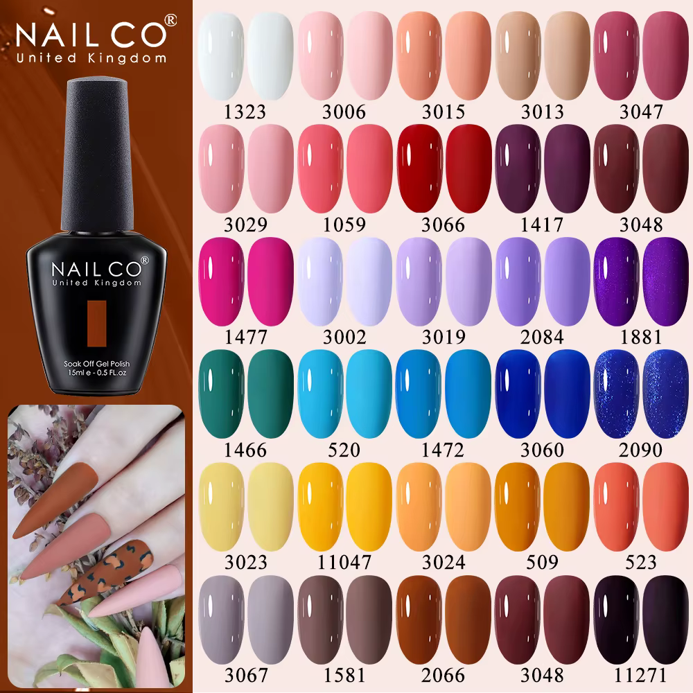 NAILCO vernis à ongles couleur d'automne produit de haute qualité Nail Art tremper Gel UV
