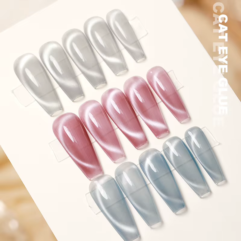 AS 15ml couleur vert menthe chat Gel magnétique vernis à ongles scintillant paillettes Gel