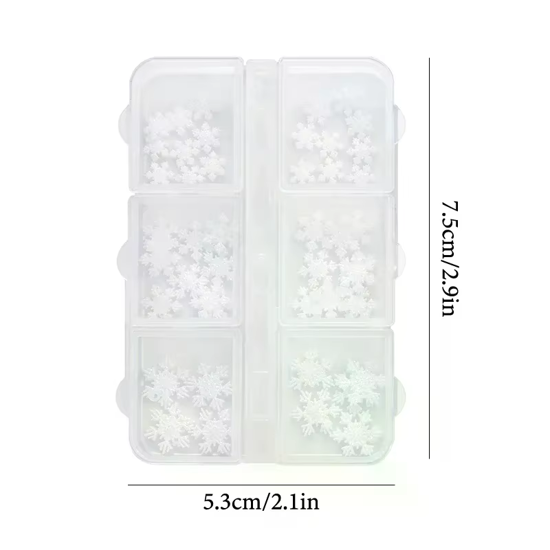 6 grilles/boîte de perles de noël rouge/vert